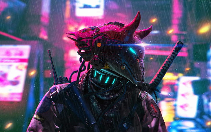 Ciencia ficción, Cyberpunk, Cyborg, Guerrero, Fondo de pantalla HD