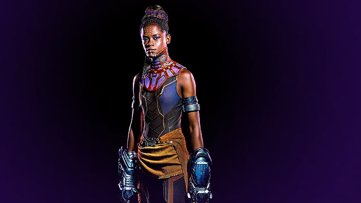 Ilustración de personaje de juego femenino, Black Panther, Marvel Cinematic Universe, Shuri, Letitia Wright, Fondo de pantalla HD
