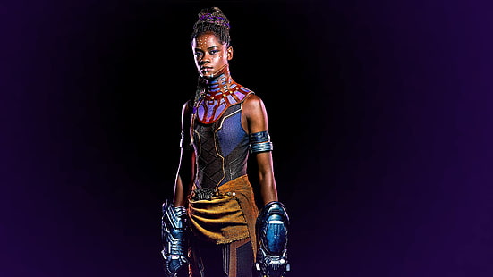 Illustration de personnage de jeu féminin, Black Panther, Marvel Cinematic Universe, Shuri, Letitia Wright, Fond d'écran HD HD wallpaper