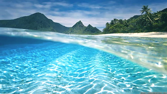 Undervattens vackra sommarbakgrunder 2560 × 1440, HD tapet HD wallpaper