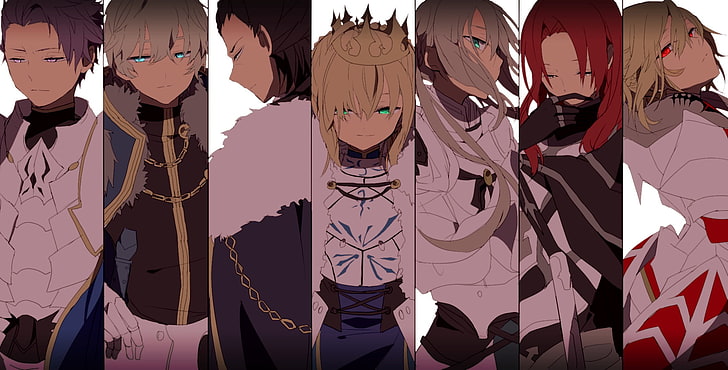 ชุดสตรีลายดอกไม้สีดำและสีขาว, Fate / Grand Order, Saber, Lancer (Fate / Grand Order), นักธนู, วอลล์เปเปอร์ HD