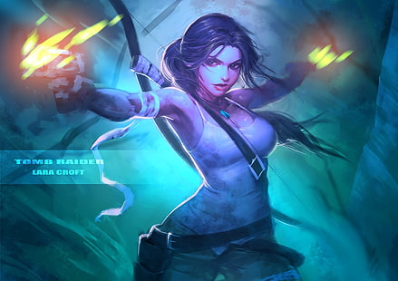 Tomb Raider, arquero, lazos para el cabello, cazador, Fondo de pantalla HD HD wallpaper