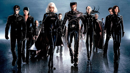 Wallpaper digital X-Men, film, X-Men 2, Wolverine, Magneto, Charles Xavier, Mystique, Rogue (karakter), Storm (karakter), Lady Deathstrike, X-Men, Wallpaper HD HD wallpaper