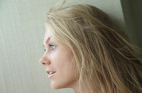 Нэнси А, женщины, миниатюрная, модель, голубые глаза, глядя в сторону, HD обои HD wallpaper