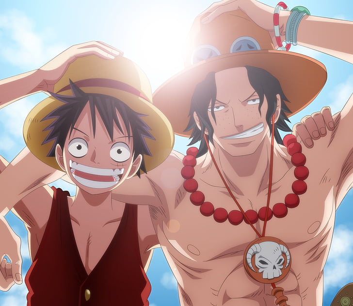 Anime, One Piece, Monkey D. Luffy, Portgas D. Ace, HD wallpaper
