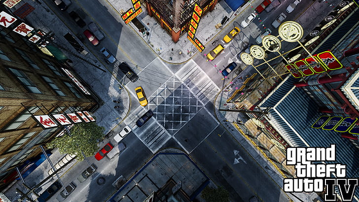 GTA 4, traffic, Liberty City, 4K, HD wallpaper