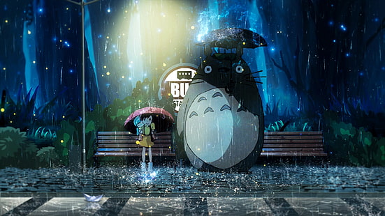 Movie, My Neighbor Totoro, Mei Kusakabe, Totoro (My Neighbor Totoro), HD wallpaper HD wallpaper