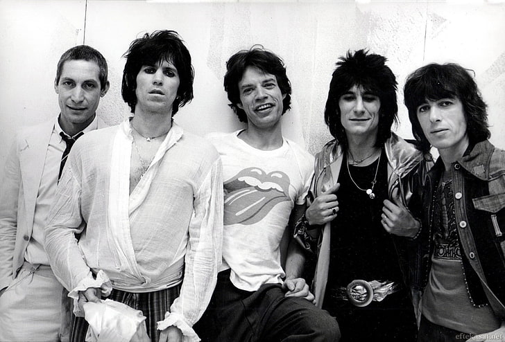 grayscale photo of man, men, musician, rock stars, singer, Rolling Stones, Mick Jagger, Keith Richards, monochrome, legends, long hair, HD wallpaper