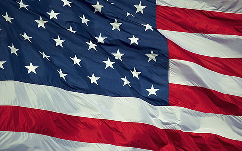 flag of USA, flag, america, usa, fabric, HD wallpaper HD wallpaper