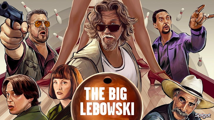 two black and red and white printed shirts, The Big Lebowski, lebowski, The Dude, HD wallpaper