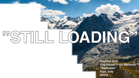 Off White, montanhas, Itália, Alpes, texto, marca d'água, HD papel de parede HD wallpaper
