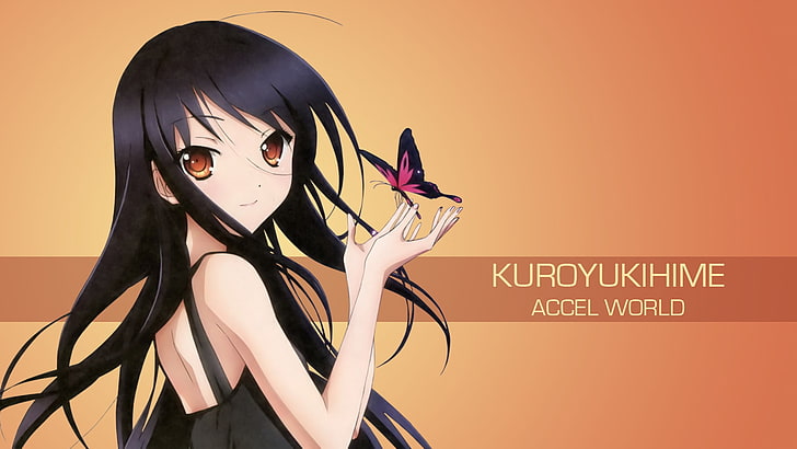 gadis anime, Accel World, Kuroyukihime, Wallpaper HD
