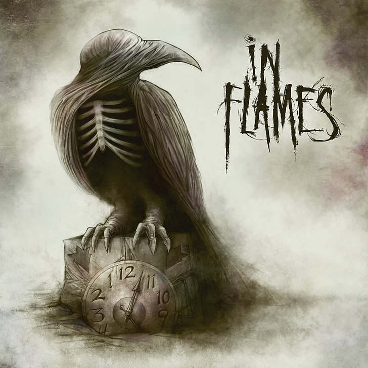 In Flames цифровые обои, мелодичный дэт-метал, современный металл, в огне, HD обои