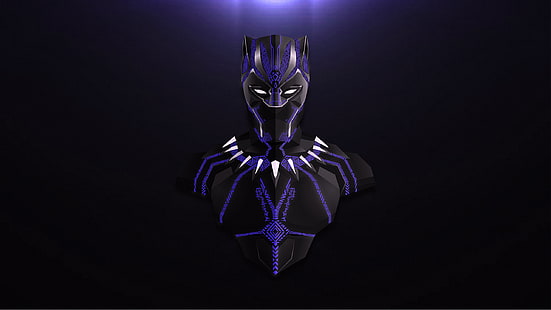 Black Panther Avengers Infinity War Minimal Artwork ، أسود ، إنفينيتي ، عمل فني ، الحد الأدنى ، المنتقمون ، النمر ، الحرب، خلفية HD HD wallpaper