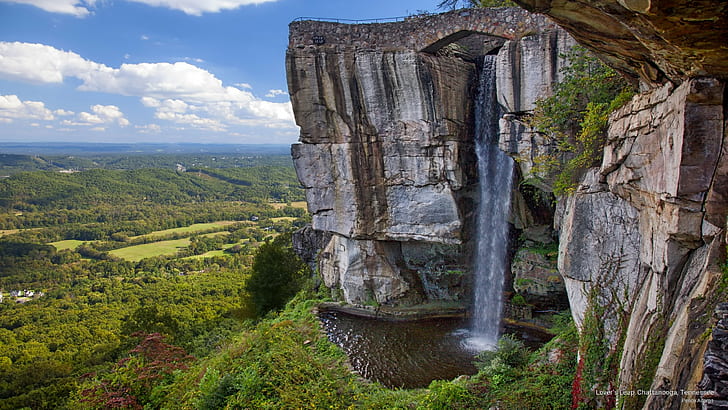 Salto do amante, Chattanooga, Tennessee, Cachoeiras, HD papel de parede