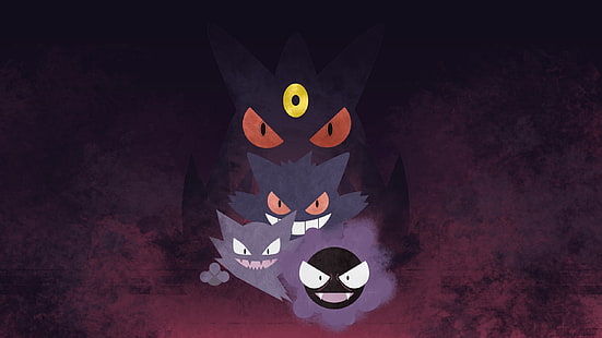 Pokemon Ghastly, Haunter und Gengar Hintergrundbild, Pokémon, Gengar, Gastly, Haunter, HD-Hintergrundbild HD wallpaper