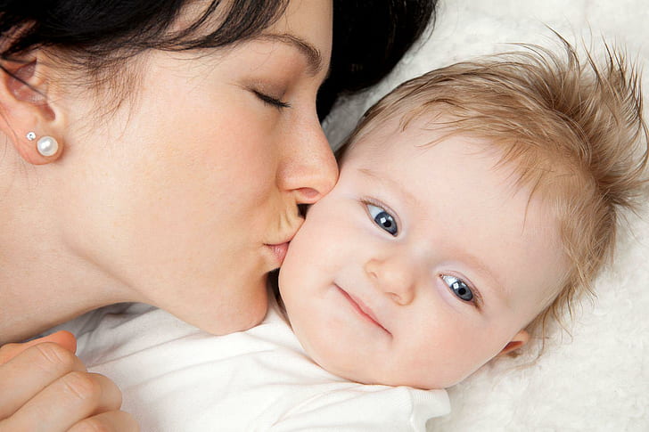 Baby Kuss süßes Kind Kinder Stimmung Liebe Desktop Bilder, Kinder, Baby, Kind, süß, Kinder, Kuss, Liebe, Stimmung, HD-Hintergrundbild