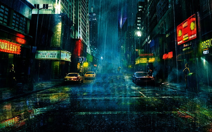 New York Timesquare, city, Watchmen (movie), HD wallpaper