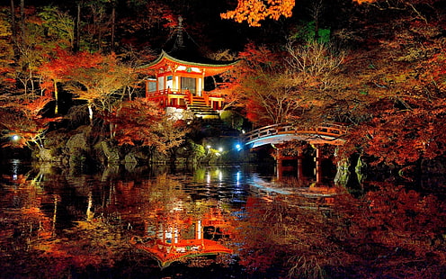 Bel giardino giapponese, paesaggio, giardino, fresco, Sfondo HD HD wallpaper