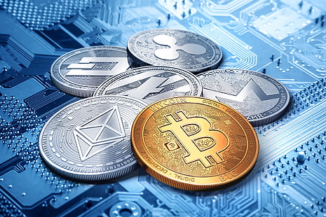 Teknologi, Bitcoin, Koin, Uang, Wallpaper HD HD wallpaper