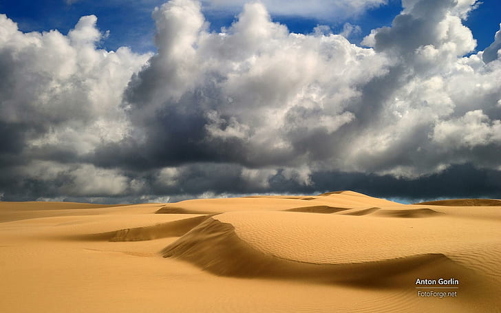 Bancos De Areia, bonito, deserto, nuvens, areia, nature and landscapes, HD wallpaper