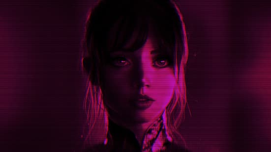 Bladerunner ، آنا دي أرماس ، وجه ، رسم، خلفية HD HD wallpaper