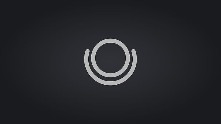 círculo, negro, fondo simple, minimalismo, Fondo de pantalla HD