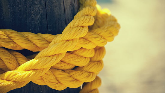 Corda gialla, corda gialla, fotografia, 1920x1080, corda, Sfondo HD HD wallpaper