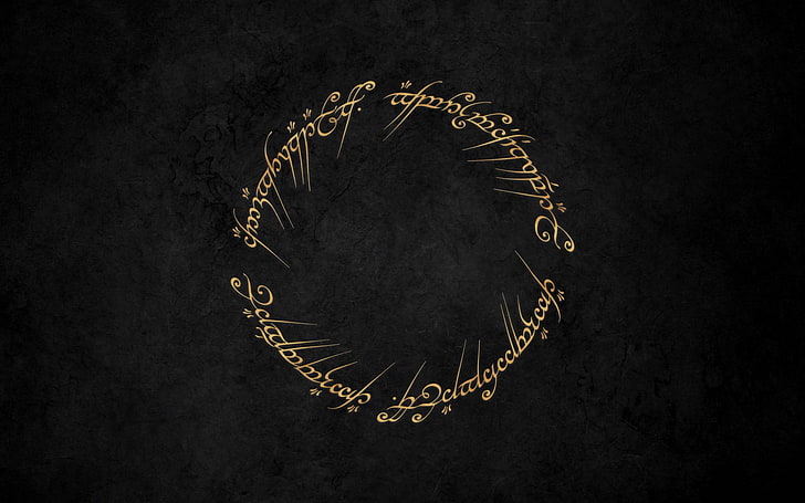 round white script circle wallpaper, The Lord of the Rings, Lord of the Rings, HD wallpaper