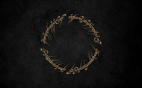 round white script circle wallpaper, The Lord of the Rings, Lord of the Rings, HD wallpaper HD wallpaper
