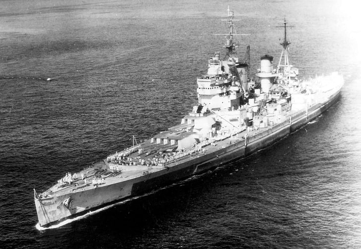 war, World War II, British battleship, HD wallpaper