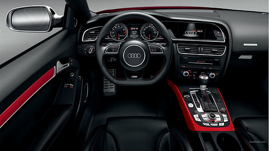 Audi RS 5 Интериорно табло на таблото Gauges HD, автомобили, Audi, интериор, 5, тире, габарити, RS, табло, HD тапет HD wallpaper
