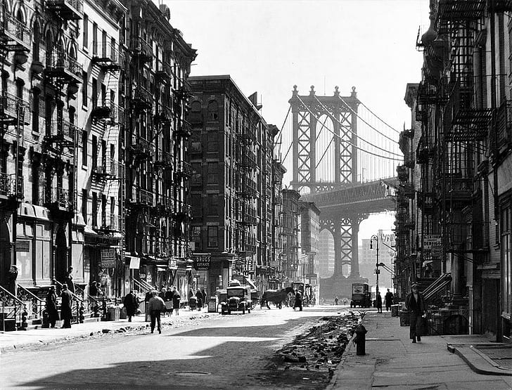 kota, jalan, Kota New York, jembatan, Wallpaper HD