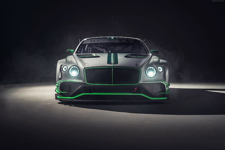 4к, Автомобили 2018, Bentley Continental GT3, HD обои