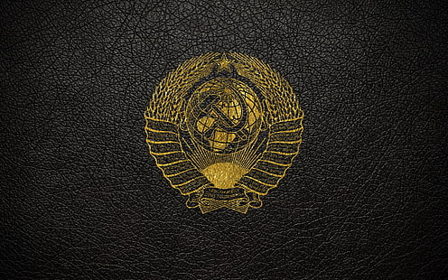 leather, USSR, gold, coat of arms, the coat of arms of the USSR, HD wallpaper HD wallpaper