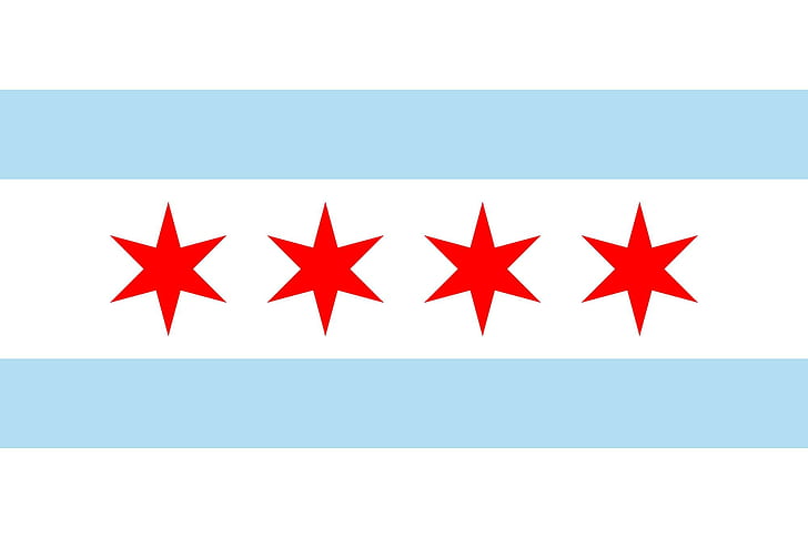 Flaga Chicago, stan Illinois, miasto, chicago, 3d i abstrakcja, Tapety HD