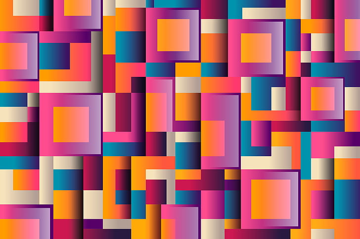abstract, shapes, hd, 4k, 5k, colorful, HD wallpaper