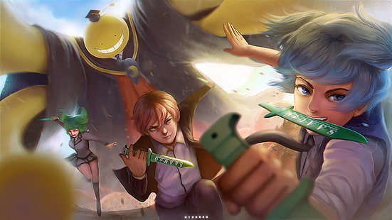 Anime, Attentat Klassenzimmer, Kaede Kayano, Karma Akabane, Nagisa Shiota, HD-Hintergrundbild HD wallpaper