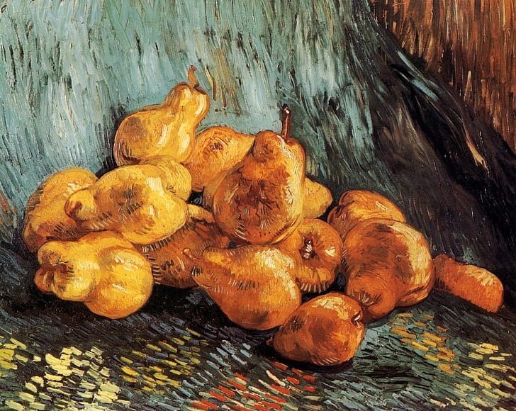 pir, Vincent van Gogh, Still Life with Pir, Wallpaper HD