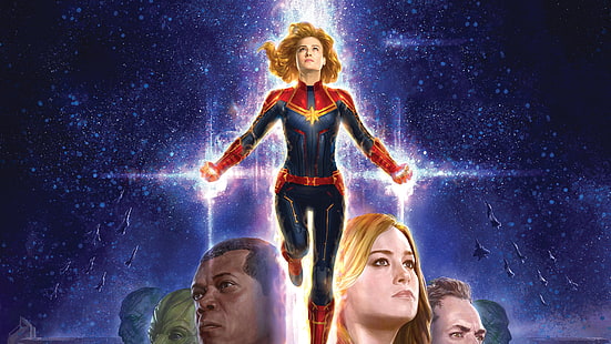 Película, Capitán Marvel, Brie Larson, Fondo de pantalla HD HD wallpaper