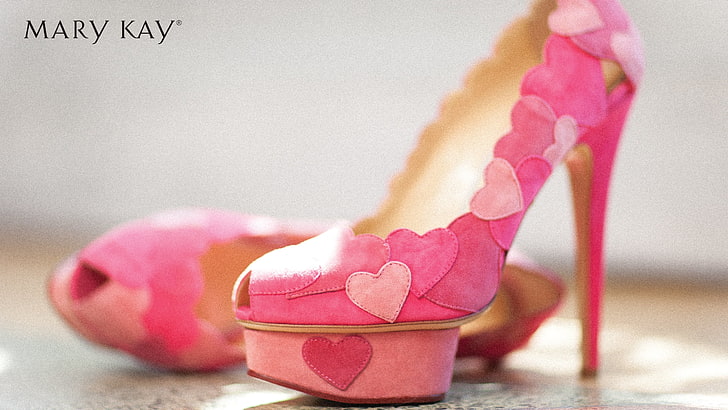 Pink stilettos, stilettos, pink, shoes, heart, HD wallpaper
