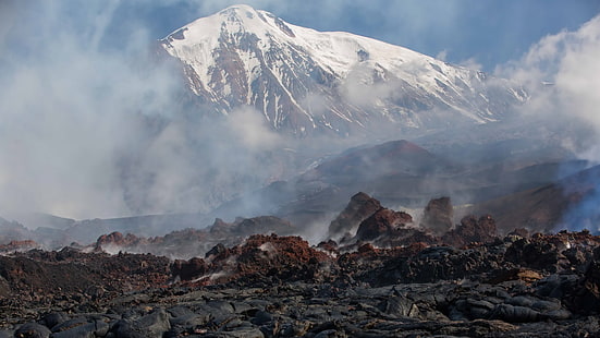 gambar gunung berapi kamchatka hd, Wallpaper HD HD wallpaper