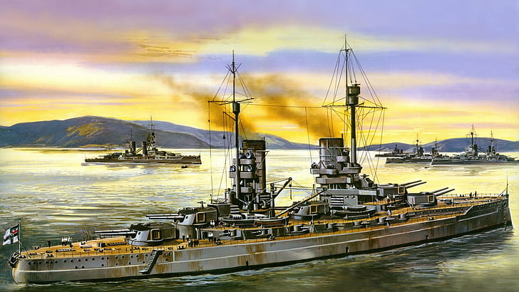 Buques de guerra, Armada alemana, Acorazado, SMS König, Fondo de pantalla HD