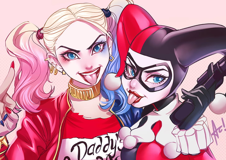 Illustration de Harley Quinn, fille, Art, Harley Quinn, DC Comics, Fond d'écran HD