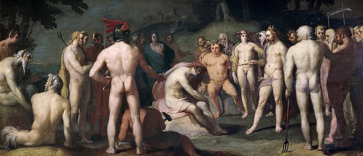 obraz, mitologia, Potępienie Apolla, Jowisza i innych bogów, Cornelis Cornelissen, Tapety HD HD wallpaper