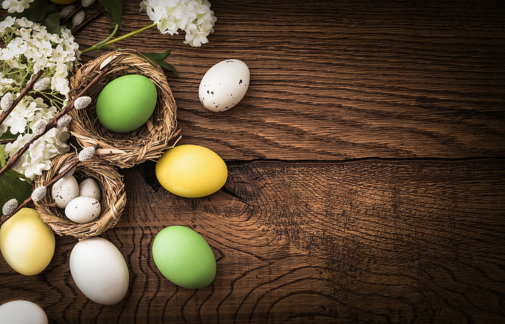 bunga, telur, musim semi, Paskah, dekorasi, Selamat, Wallpaper HD