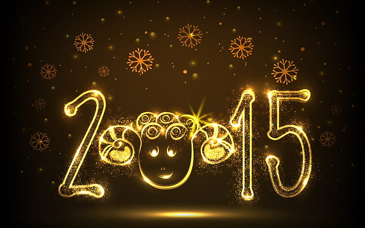 رأس السنة الجديدة مضحك الوجه ، 2015 العام الجديد ، العام الجديد ، العام الجديد 2015، خلفية HD