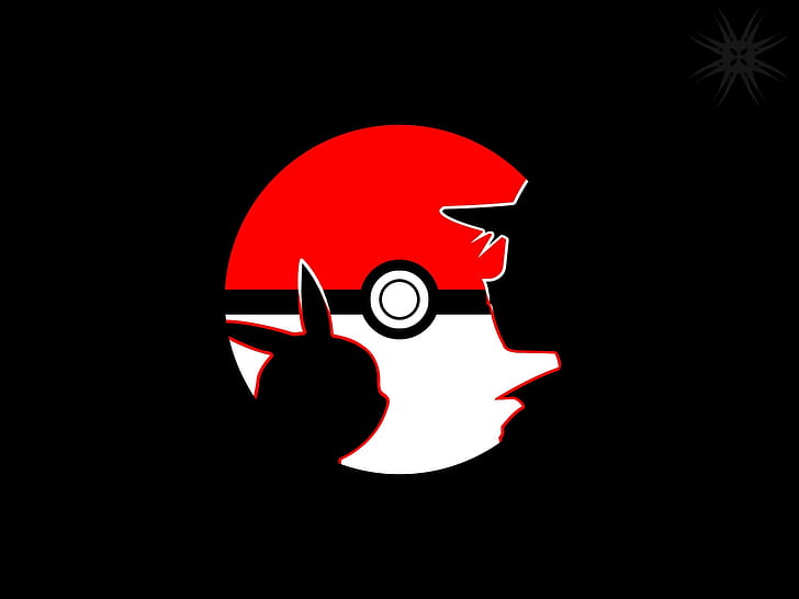 Pokémon, Ash Ketchum, Pikachu, Pokéballs, Rot, Schwarz, Weiß, Asche, Squirtle, Charmander, HD-Hintergrundbild