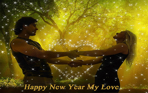 Happy New Year My Love Love Сообщения для сообщений WhatsApp и Viber Романтические обои для вашего компьютера или смартфона 3840 × 2400, HD обои HD wallpaper