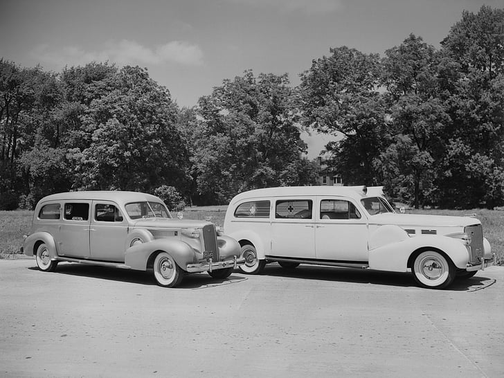 1937, ambulance, cadillac, urgence, météore, rétro, série 38 75, break, v 8, Fond d'écran HD